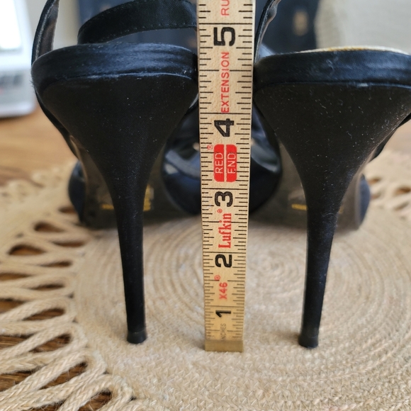 BAKERS Satin Bow Peeptoe Heels Size 8 - Picture 5 of 5